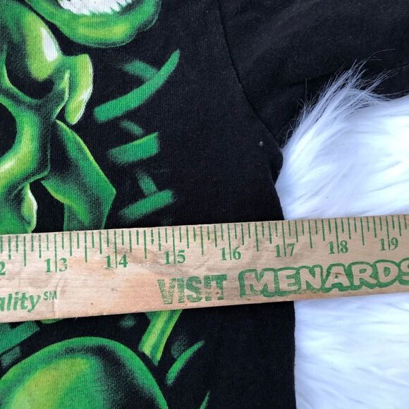 2001 Rare Vintage Liquid Blue Green Skull Pile Mens Shirt Small aso Travis Scott - Picture 5 of 8